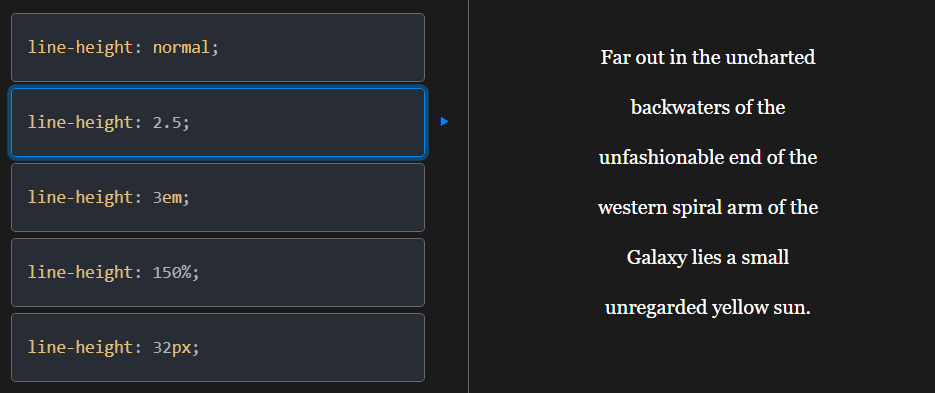 Ejemplo de line-height