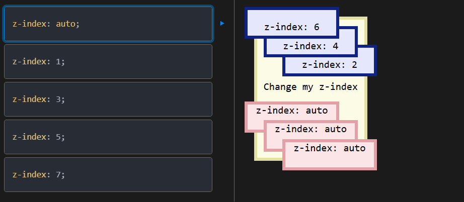 Ejemplo de z-index